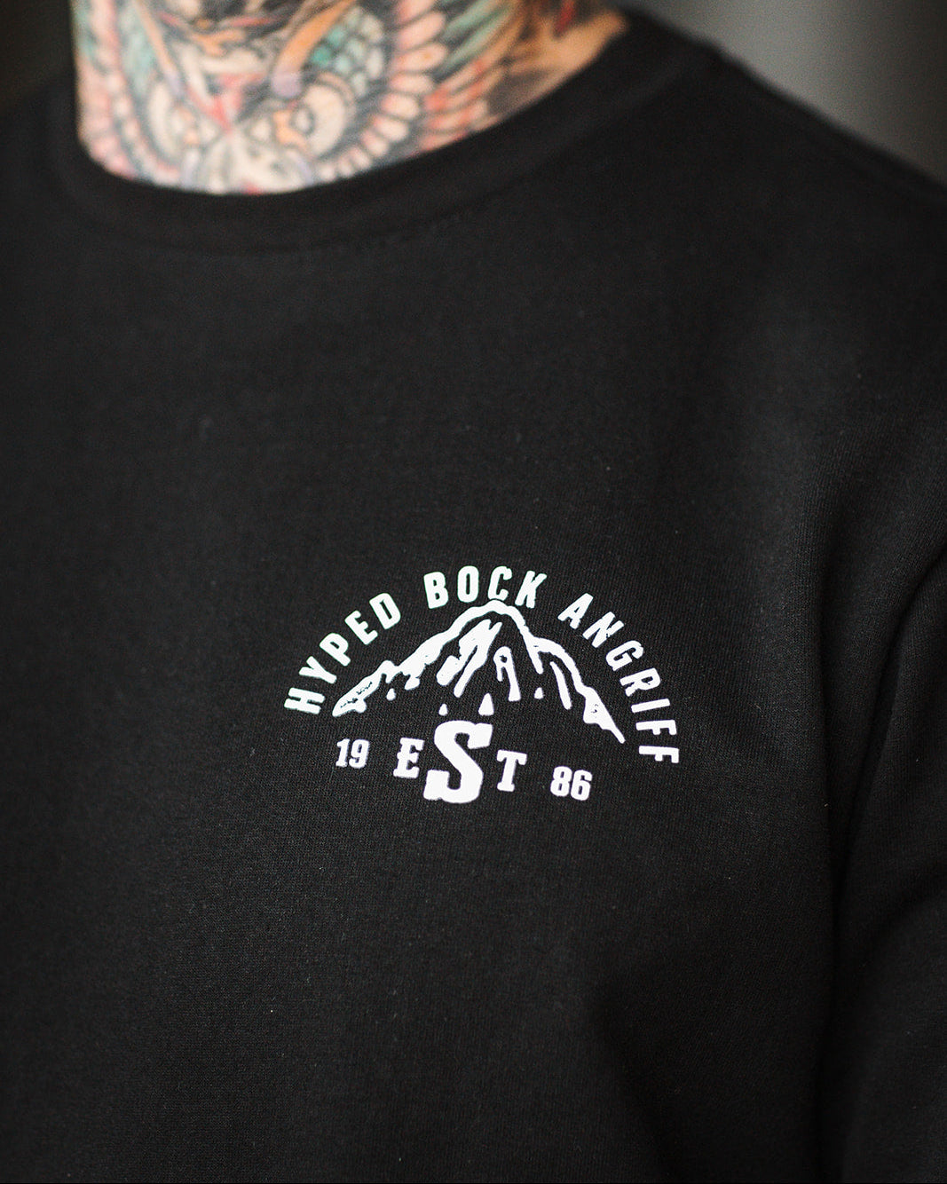 CREWNECK SWEATSHIRT "HYPED BOCK ANGRIFF EST. 1986"