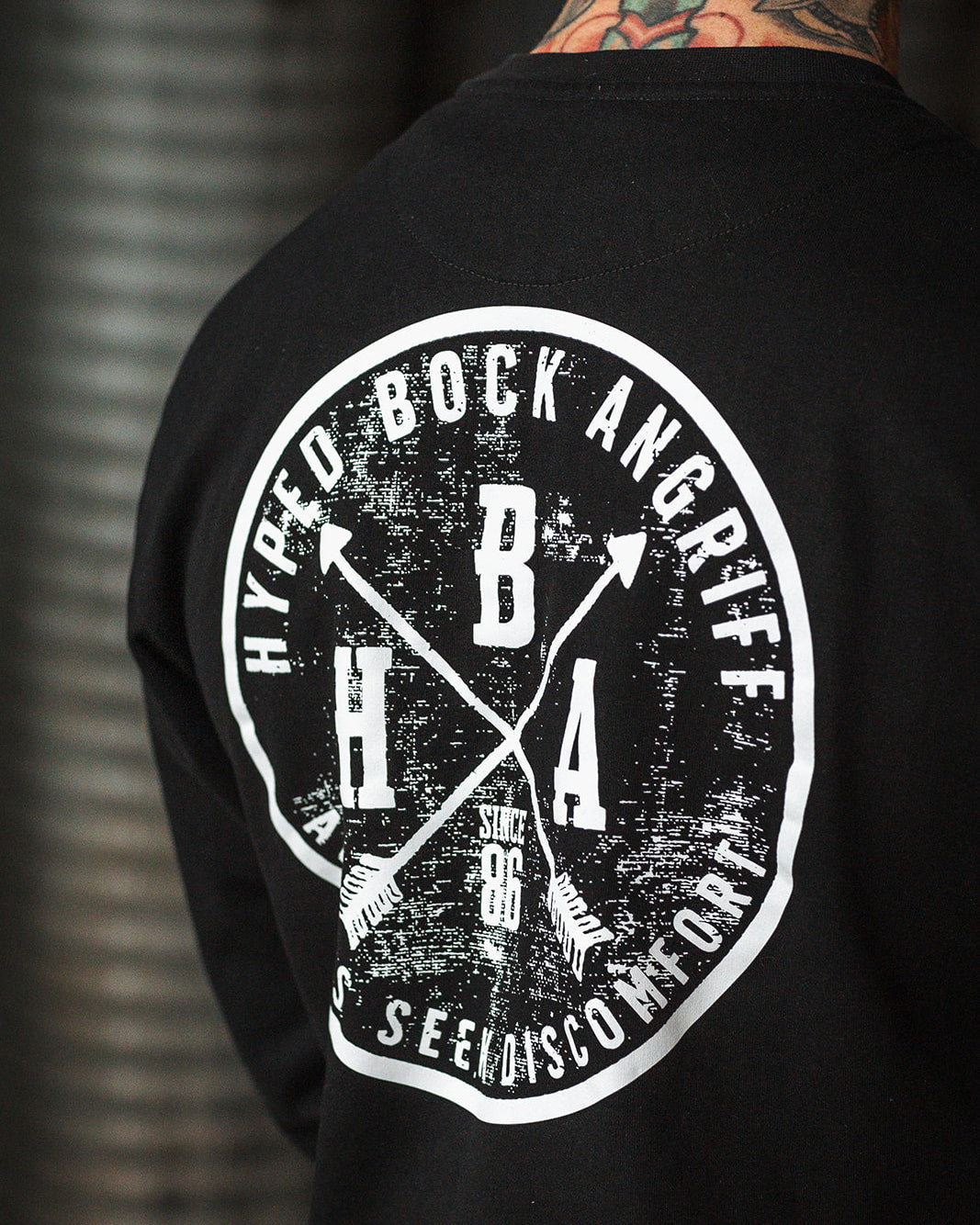 CREWNECK SWEATSHIRT "HYPED BOCK ANGRIFF EST. 1986"